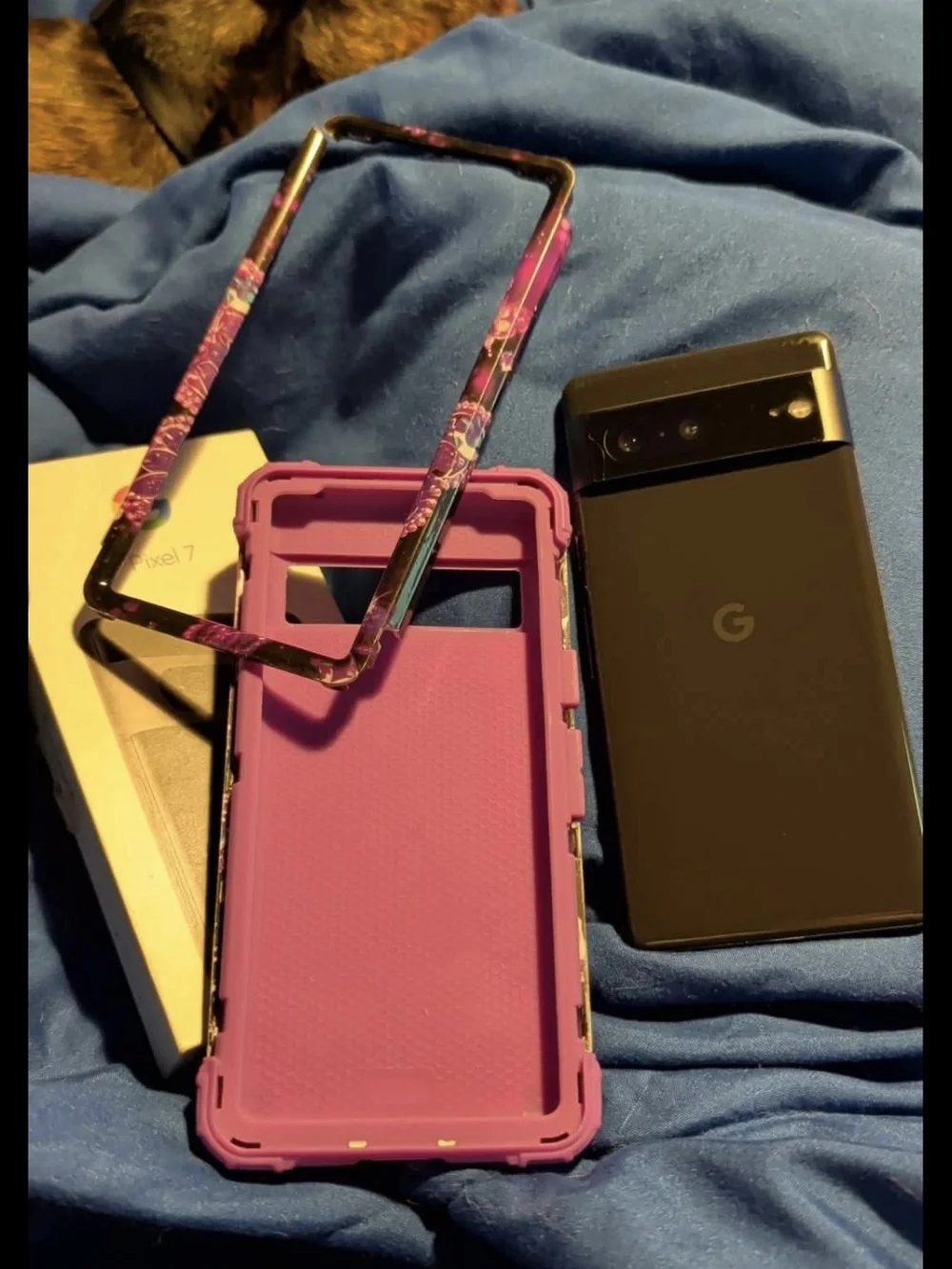 Google Pixel 7 Unlocked Odision Smartphone with Pink Protective Case& Extra Case